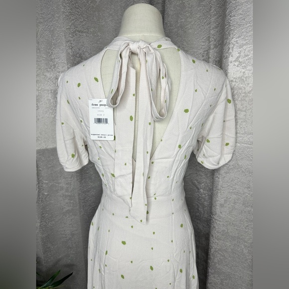 NWT Free People Abbie Reversible Fit & Flare Mini Dress Ivory Sz 2 - Picture 9 of 14
